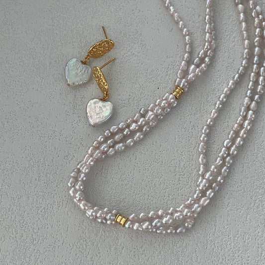 Triple Ethereal Pink | Entwined Reverie · Petite Pearl Twist Necklace