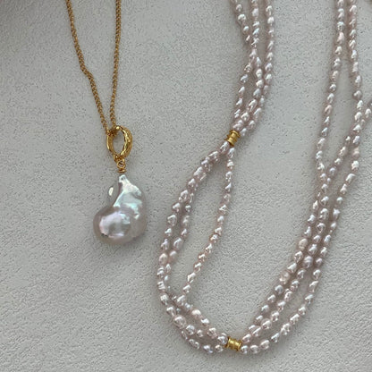 Triple Ethereal Pink | Entwined Reverie · Petite Pearl Twist Necklace