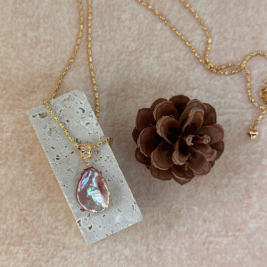 The Lavender Silk|Petal Baroque Pearl Set