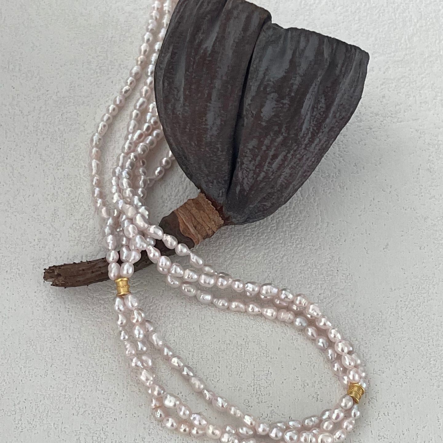 Triple Ethereal Pink | Entwined Reverie · Petite Pearl Twist Necklace