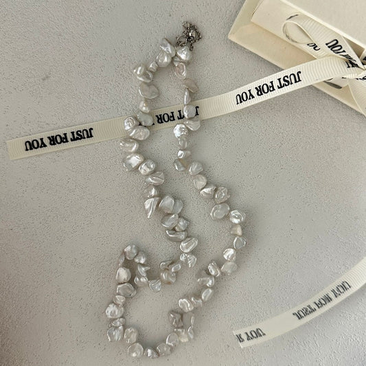 The Flow|Organic Keshi Pearl Necklace