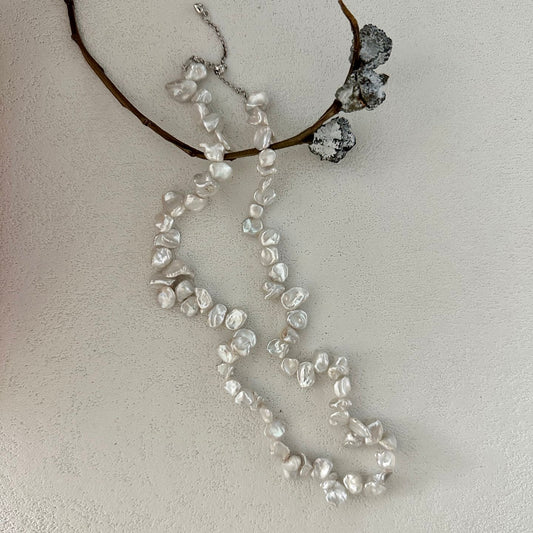The Flow|Organic Keshi Pearl Necklace